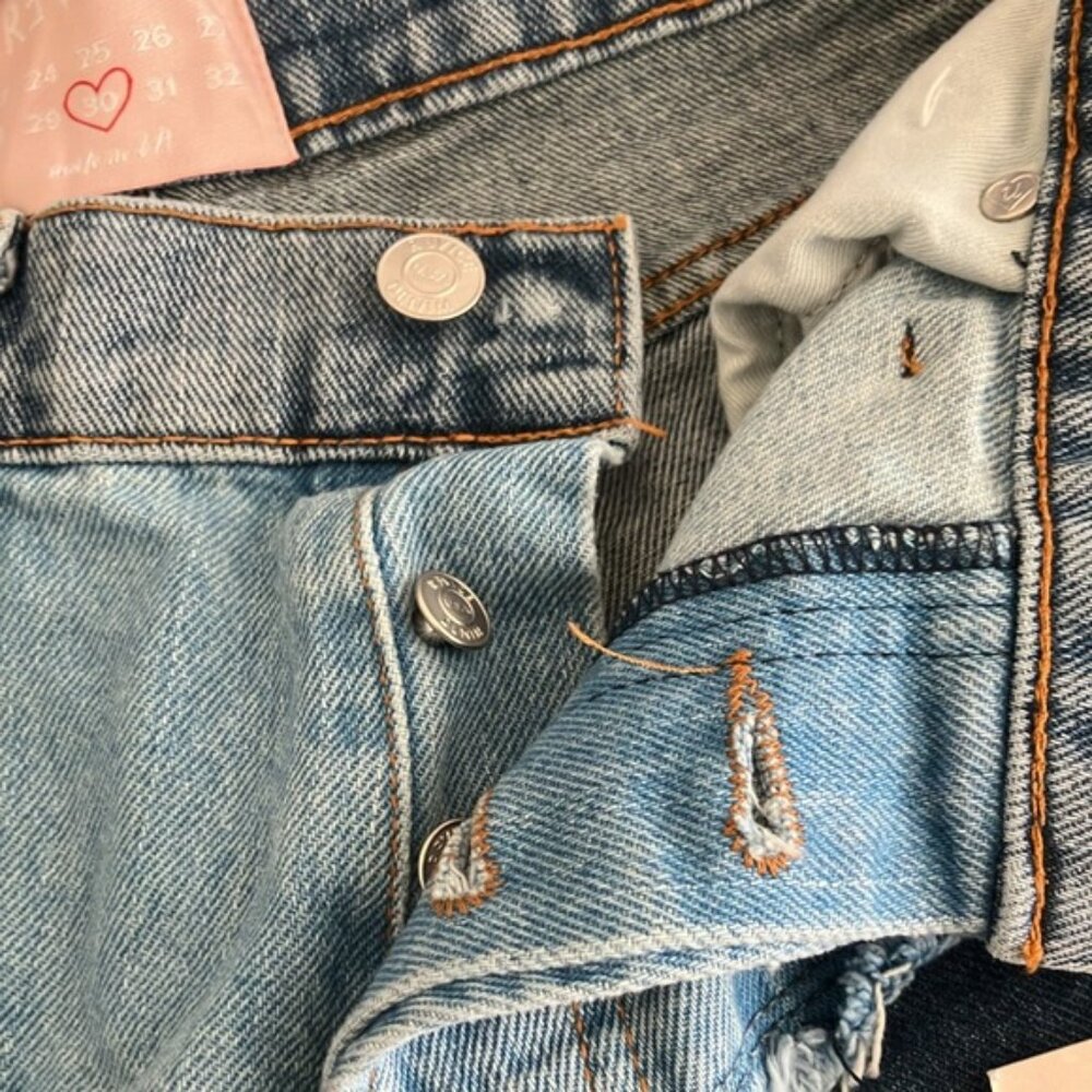 Revice Matchmaker Patchwork Denim Shorts NWT - image 4